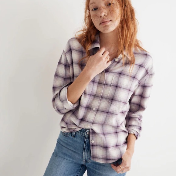 Madewell Flannel Kempton Button Up Shirt - Picture 1 of 12